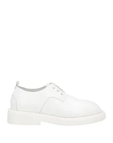 White Leather Laced shoes