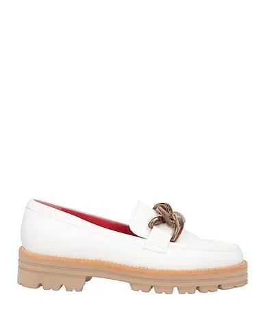 White Leather Loafers