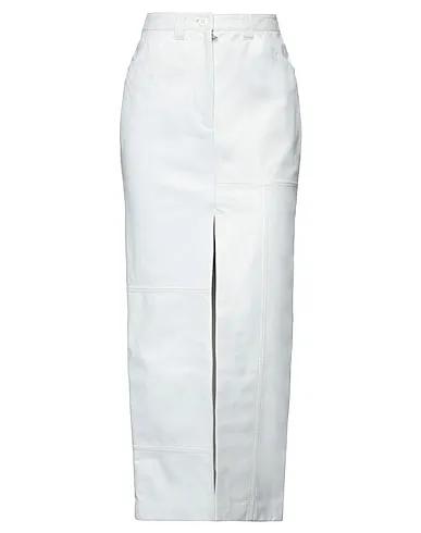 White Leather Maxi Skirts
