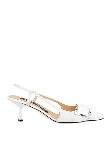 White Leather Pump