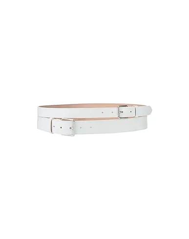 White Leather Regular belt