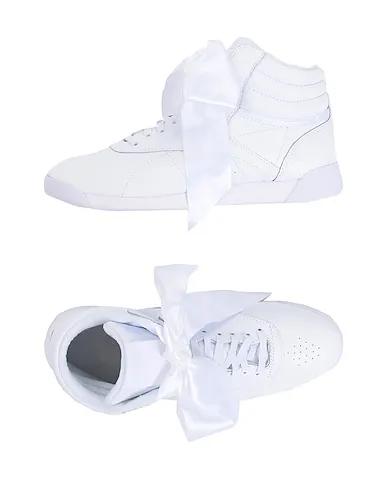 White Leather Sneakers F/S HI SATIN BOW

