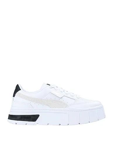 White Leather Sneakers Mayze Stack Wns
