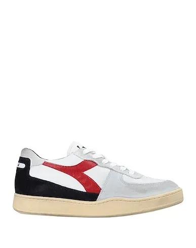 White Leather Sneakers MI BASKET LOW RIPSTOP
