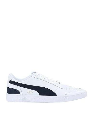White Leather Sneakers Ralph Sampson x Hussle Way
