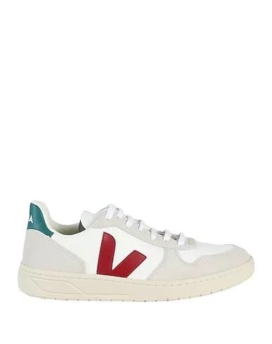 White Leather Sneakers V-10 