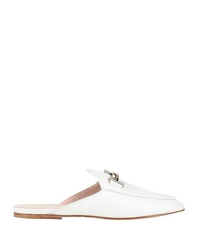 White Mules and clogs
