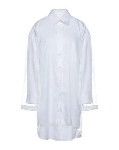 White Organza Shirt dress