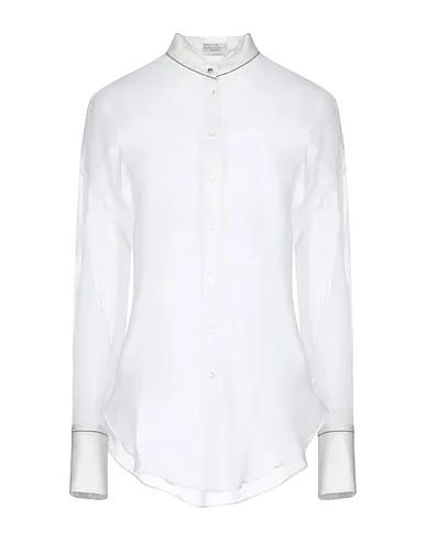 White Organza Silk shirts & blouses
