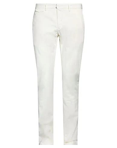 White Piqué Casual pants