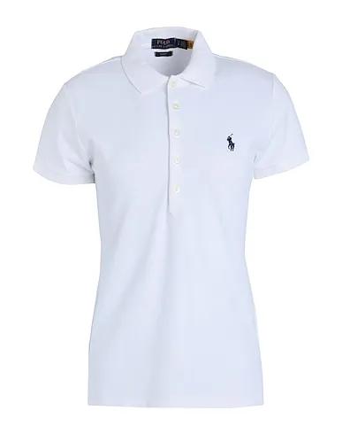White Piqué Polo shirt SLIM FIT STRETCH POLO SHIRT