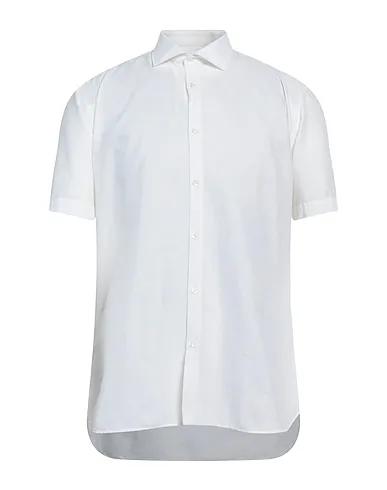 White Piqué Solid color shirt