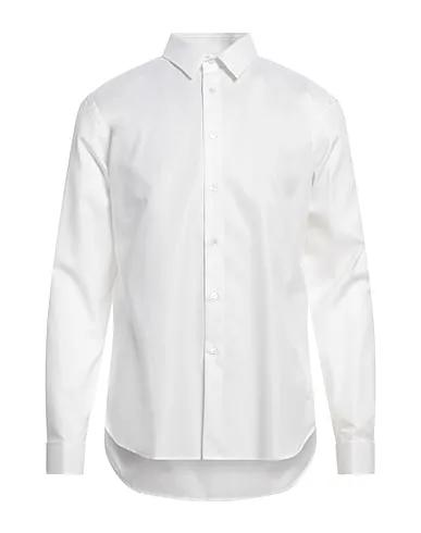 White Piqué Solid color shirt