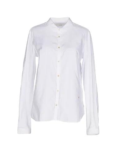 White Piqué Solid color shirts & blouses