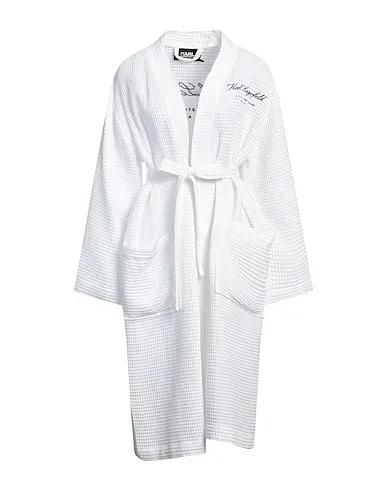 White Plain weave Dressing gowns & bathrobes