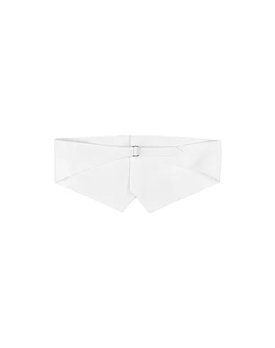 White Plain weave Fabric belt