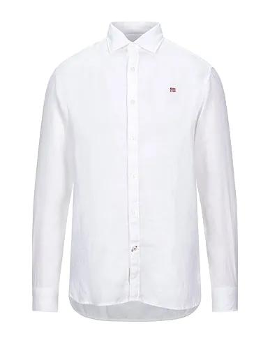 White Plain weave Linen shirt GERVAS 2
