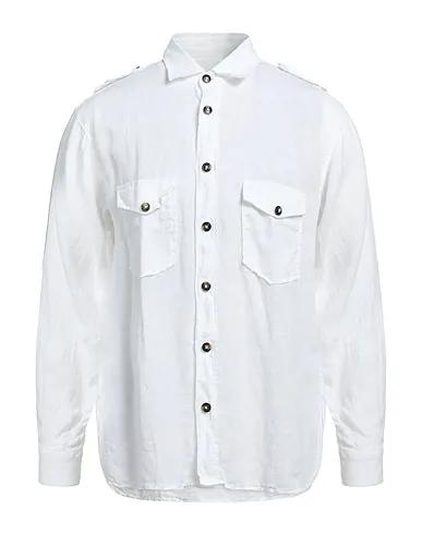 White Plain weave Linen shirt