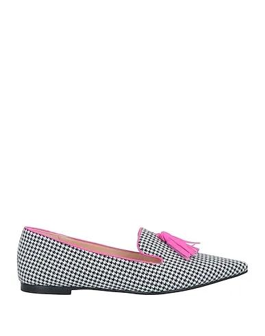 White Plain weave Loafers