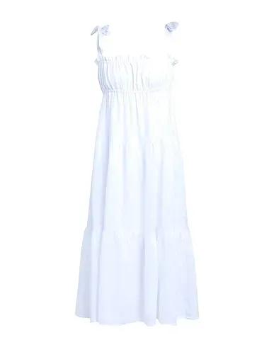 White Plain weave Midi dress BELLAMY MIDI DRESS
