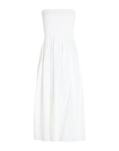 White Plain weave Midi dress MADELLA MIDI DRESS
