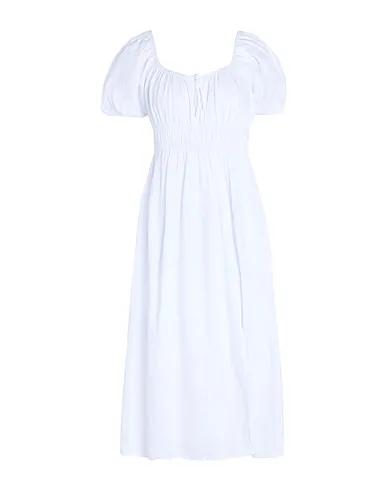 White Plain weave Midi dress TERINA MIDI DRESS
