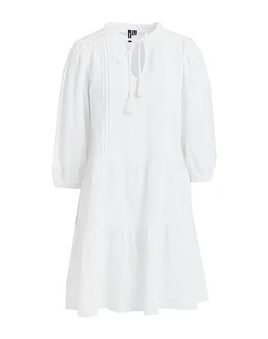 White Plain weave Short dress VMPRETTY 3/4 TUNIC NOOS
