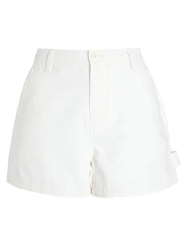 White Plain weave Shorts & Bermuda GROUND WORK SHORT
