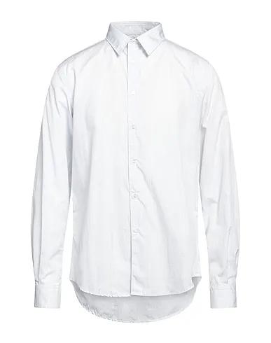 White Plain weave Striped shirt