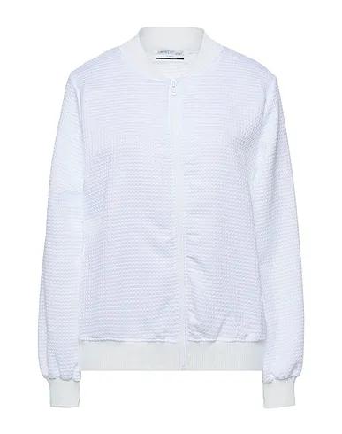 White Plain weave Sweatshirt