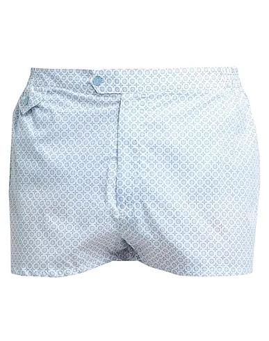White Plain weave Swim shorts