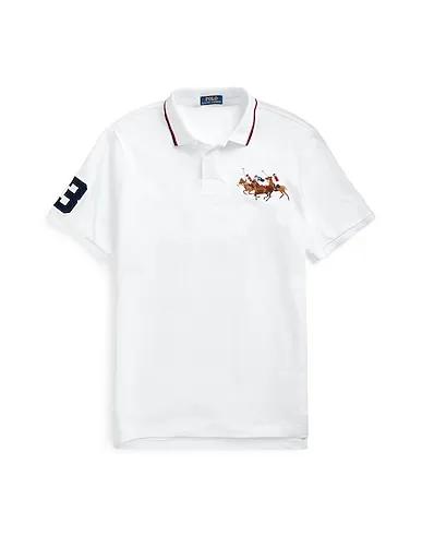 White Polo shirt CUSTOM SLIM FIT TRIPLE-PONY POLO SHIRT
