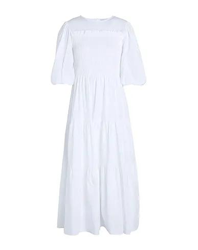 White Poplin Midi dress