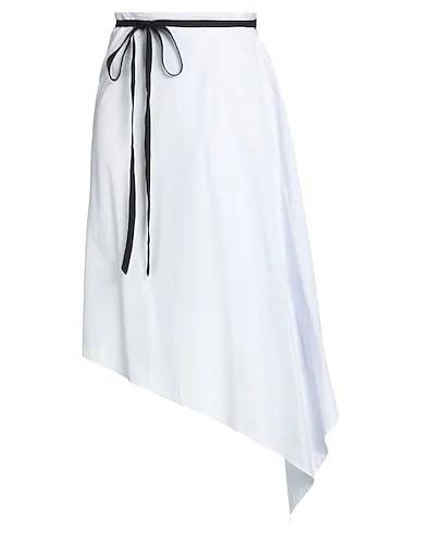 White Poplin Midi skirt