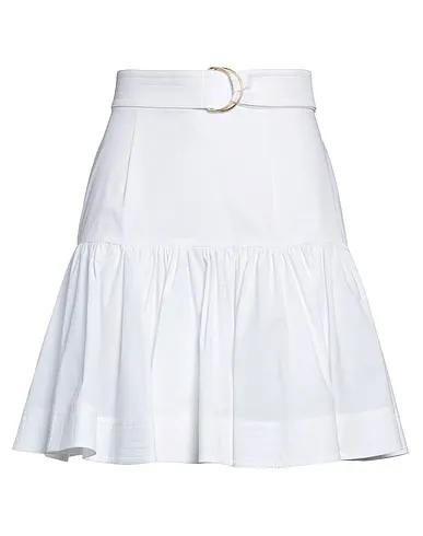 White Poplin Mini skirt