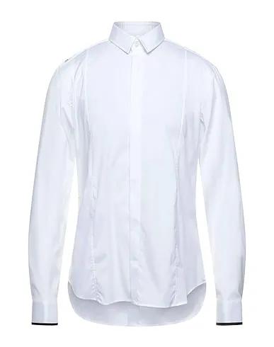 White Poplin Patterned shirt