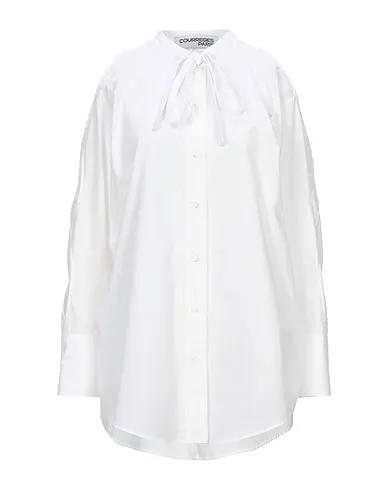 White Poplin Shirts & blouses with bow