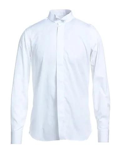 White Poplin Solid color shirt