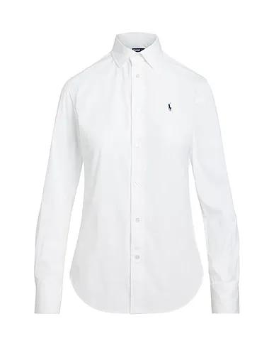 White Poplin Solid color shirts & blouses