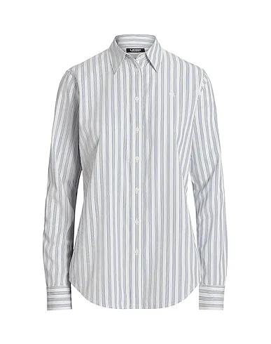 White Poplin Striped shirt STRIPED COTTON BROADCLOTH SHIRT
