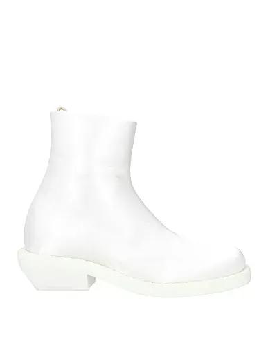 White Satin Ankle boot