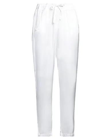 White Satin Casual pants