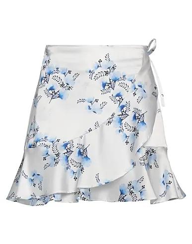 White Satin Mini skirt