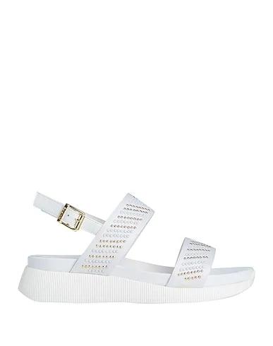 White Satin Sandals