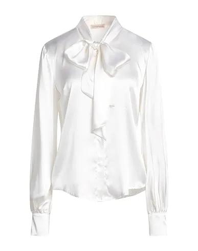 White Satin Shirts & blouses with bow