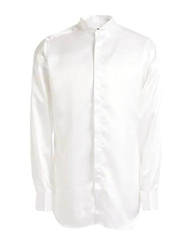 White Satin Solid color shirt