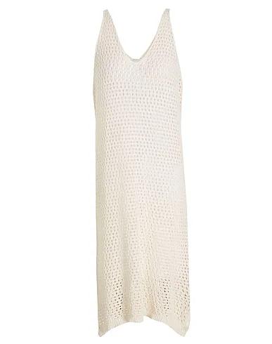 White Short dress ORGANIC COTTON SLEVELESS KNIT DRESS