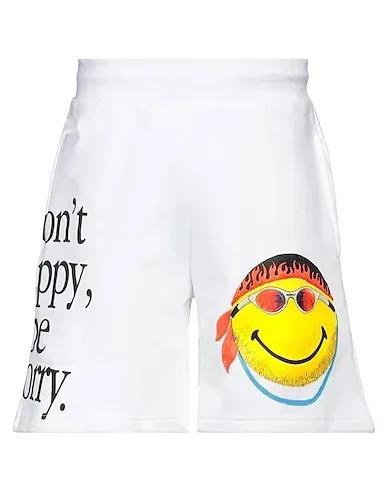 White Shorts & Bermuda SMILEY DON'T HAPPY, BE WORRY SWEATSHORTS
