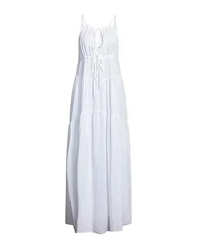 White Silk shantung Long dress
