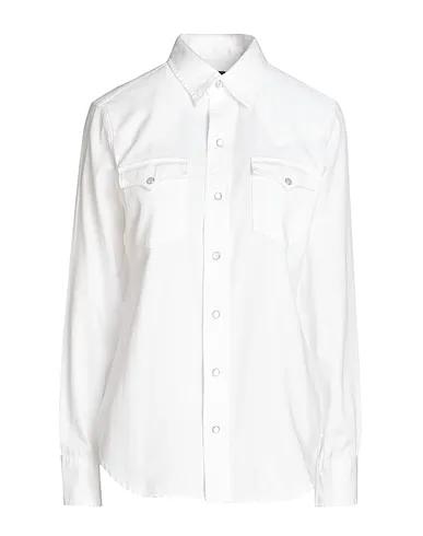 White Solid color shirts & blouses COTTON TWILL WESTERN SHIRT
